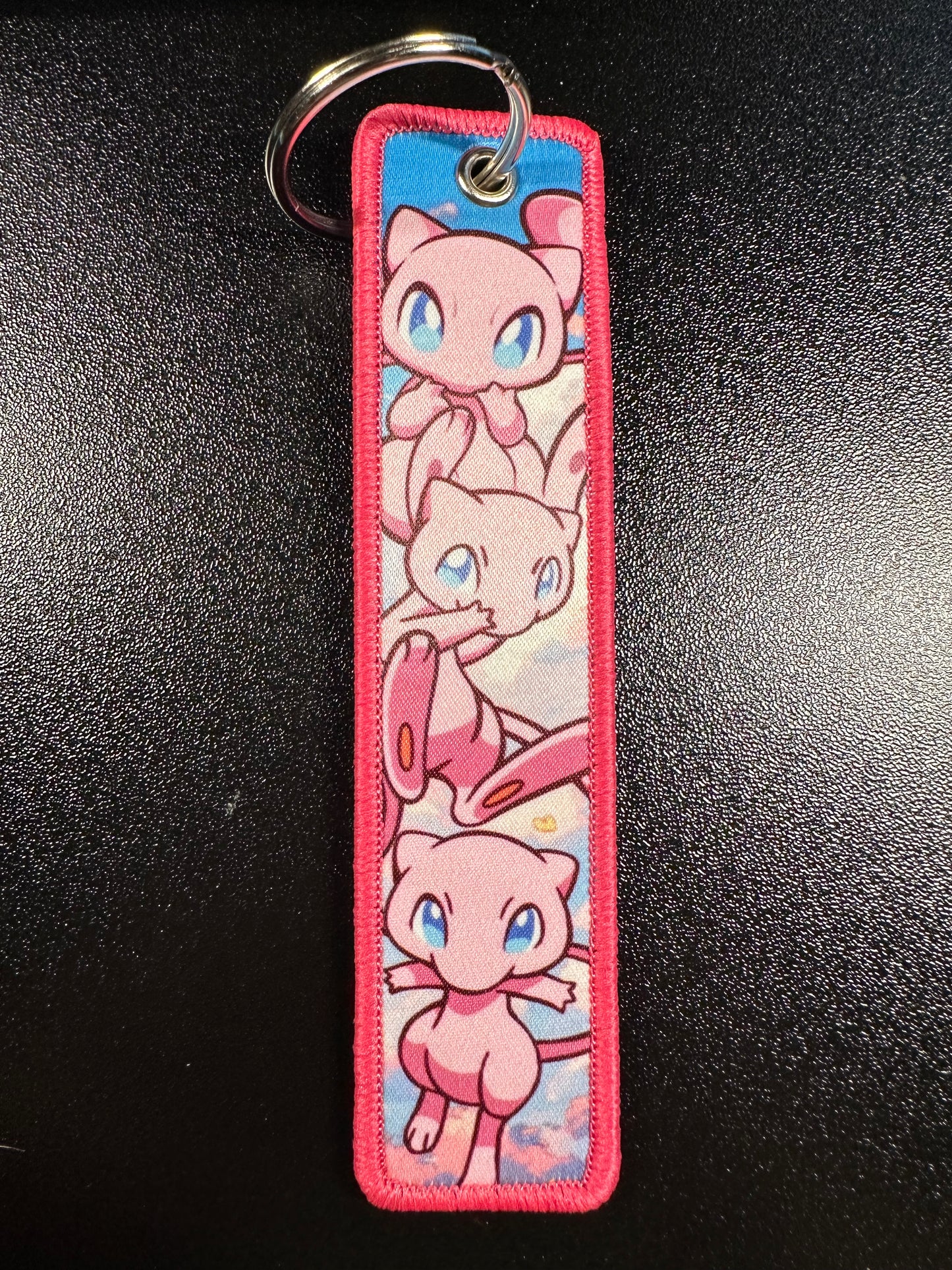 Mew Embroidered Keychain