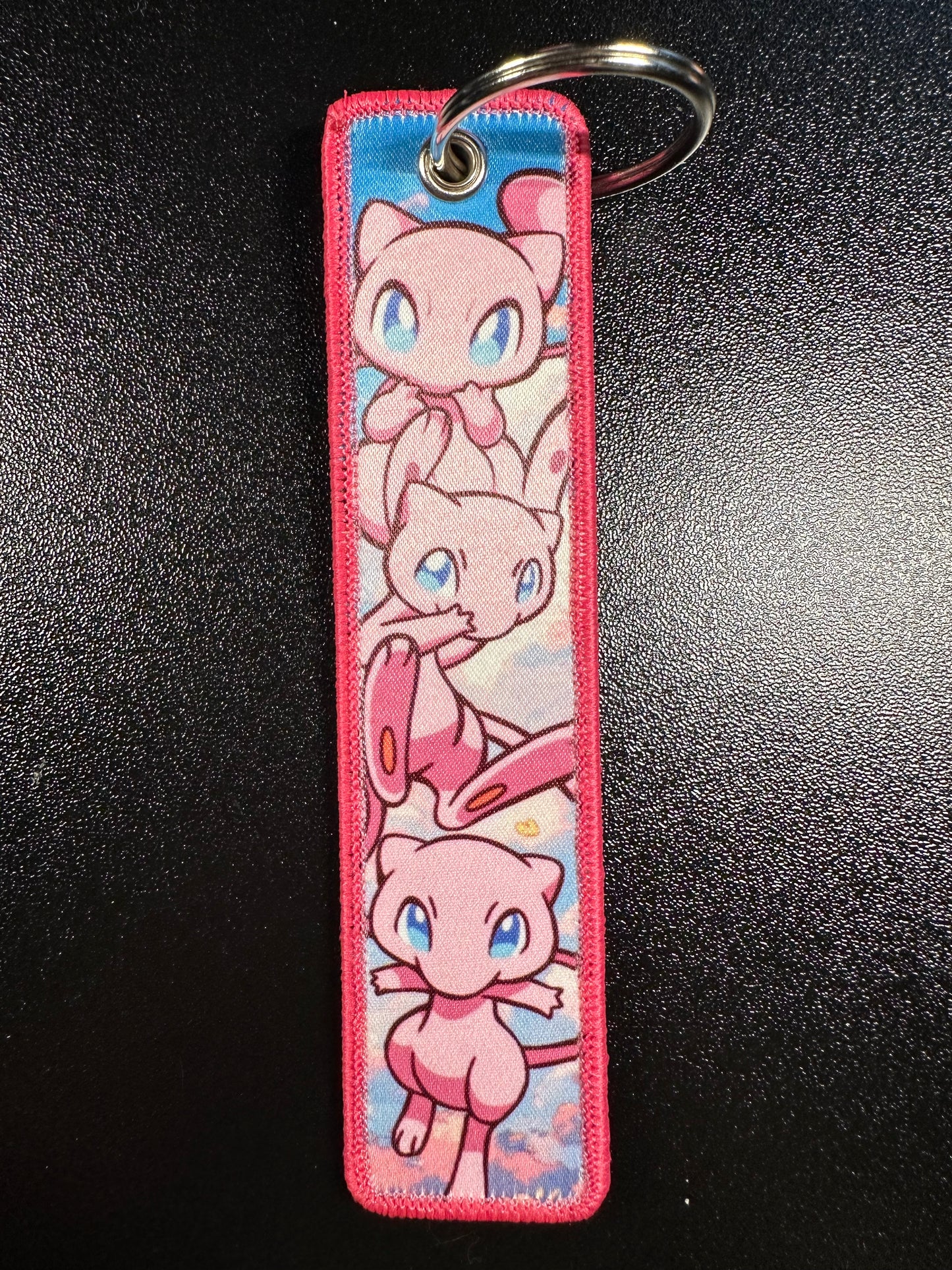 Mew Embroidered Keychain