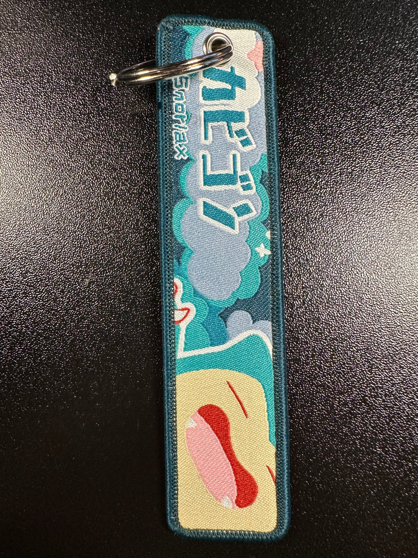 Snorlax Embroidered Keychain