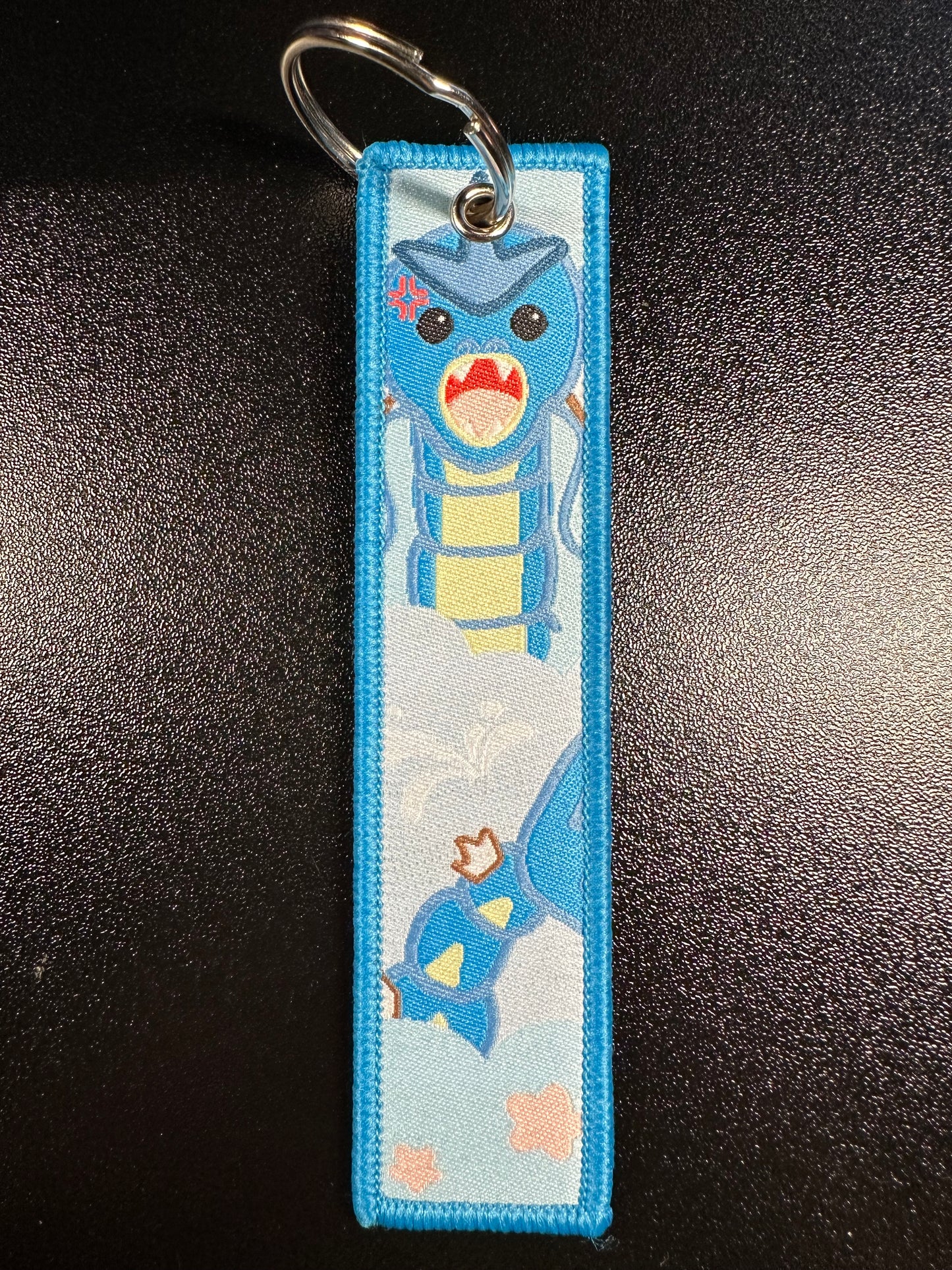 Gyarados Embroidered Keychain